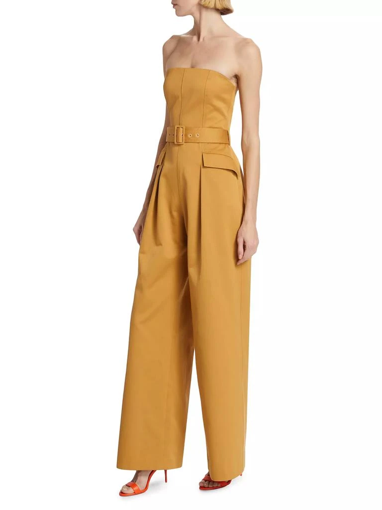 A.L.C. Presley Belted Cotton Strapless Jumpsuit 3
