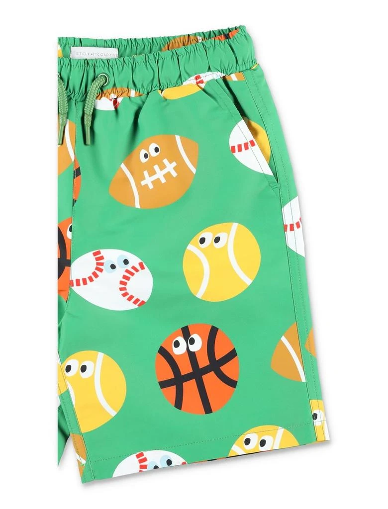 Stella McCartney Stella Mccartney Kids Sports Ball Print Beach Shorts 3