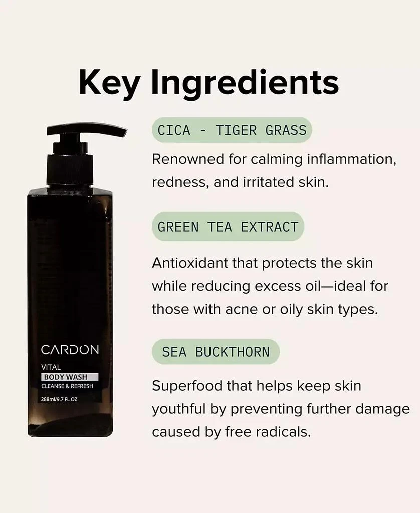 Cardon Vital Body Wash, 9.7 oz. 3