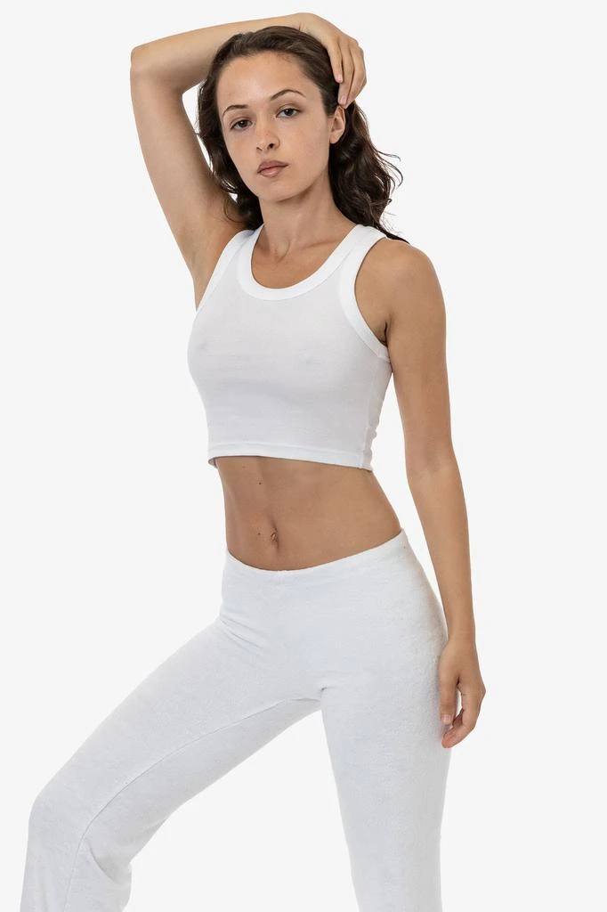 Los Angeles Apparel 4328 - Sporty Baby Rib Crop Tank 4