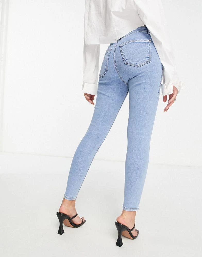 Topshop Petite Topshop Petite Joni high rise super skinny jean in bleach 2