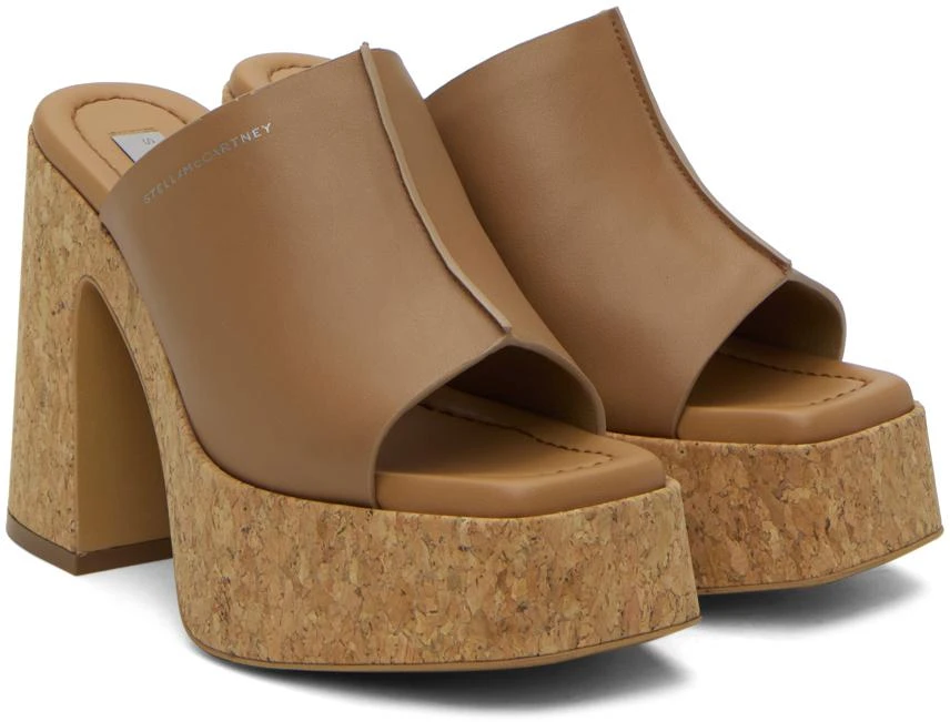 Stella McCartney Tan Skyla Platform Mules 4
