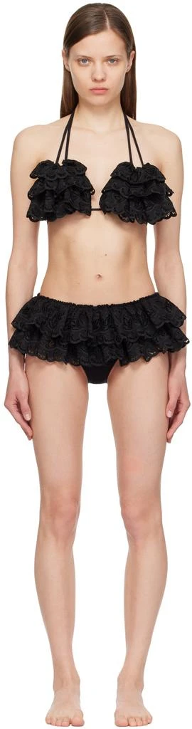 CHOPOVA LOWENA SSENSE Exclusive Black Ruffy Bikini 1