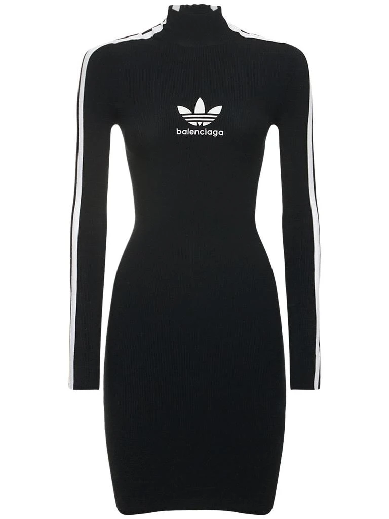 long knit dress black Sandro Long knitted midi dress main image 0