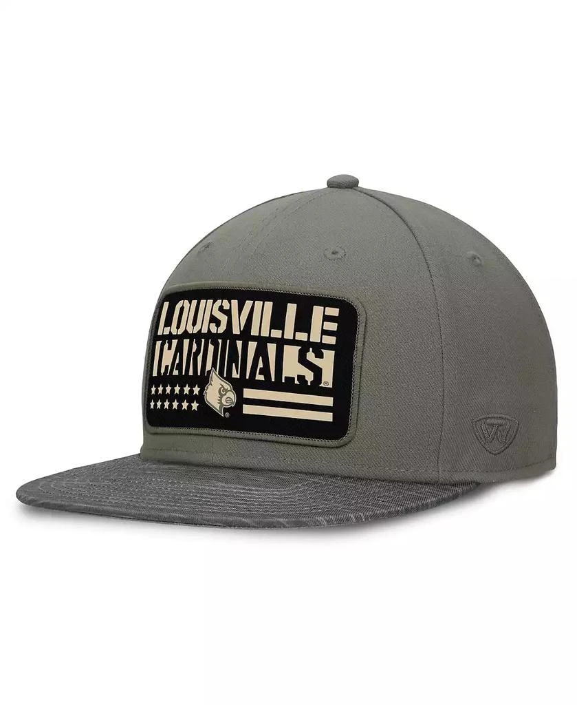 Top of the World Men's Green Louisville Cardinals OHT Rebel Snapback Hat 3