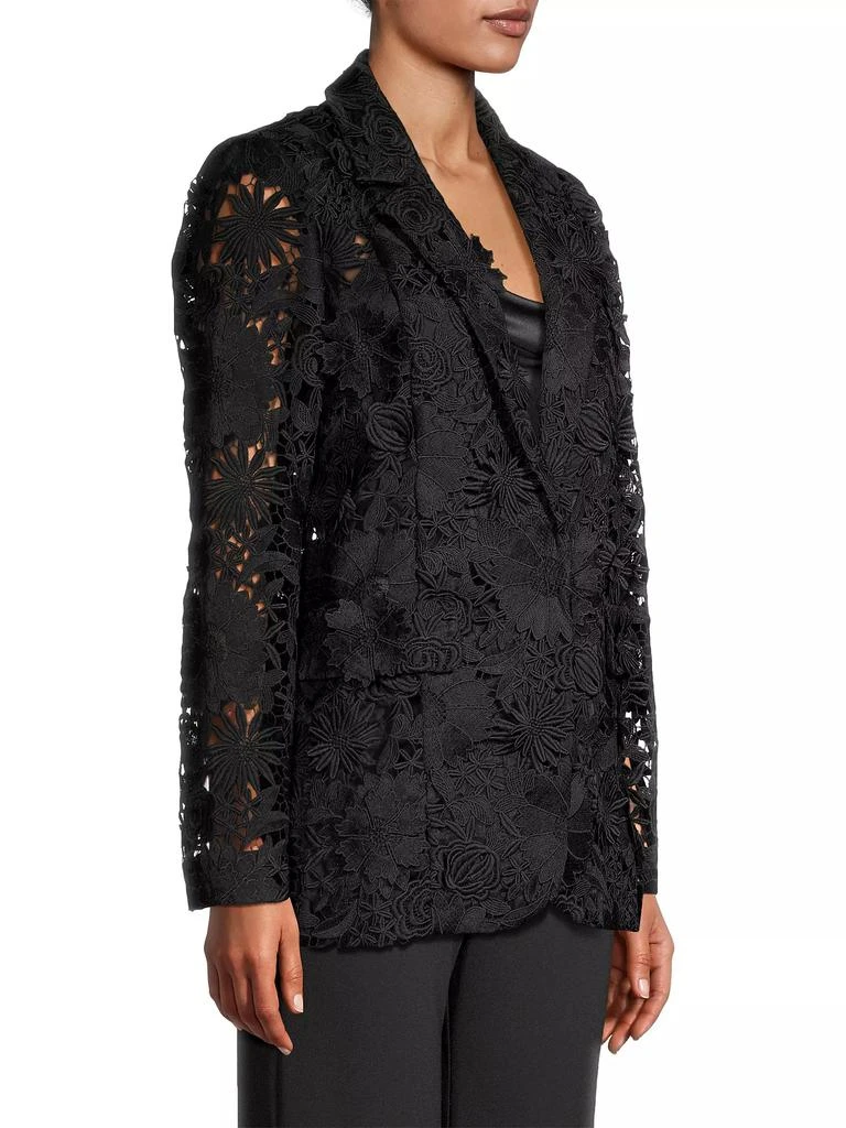 UNGARO Kehlani Floral Eyelet Jacket 4
