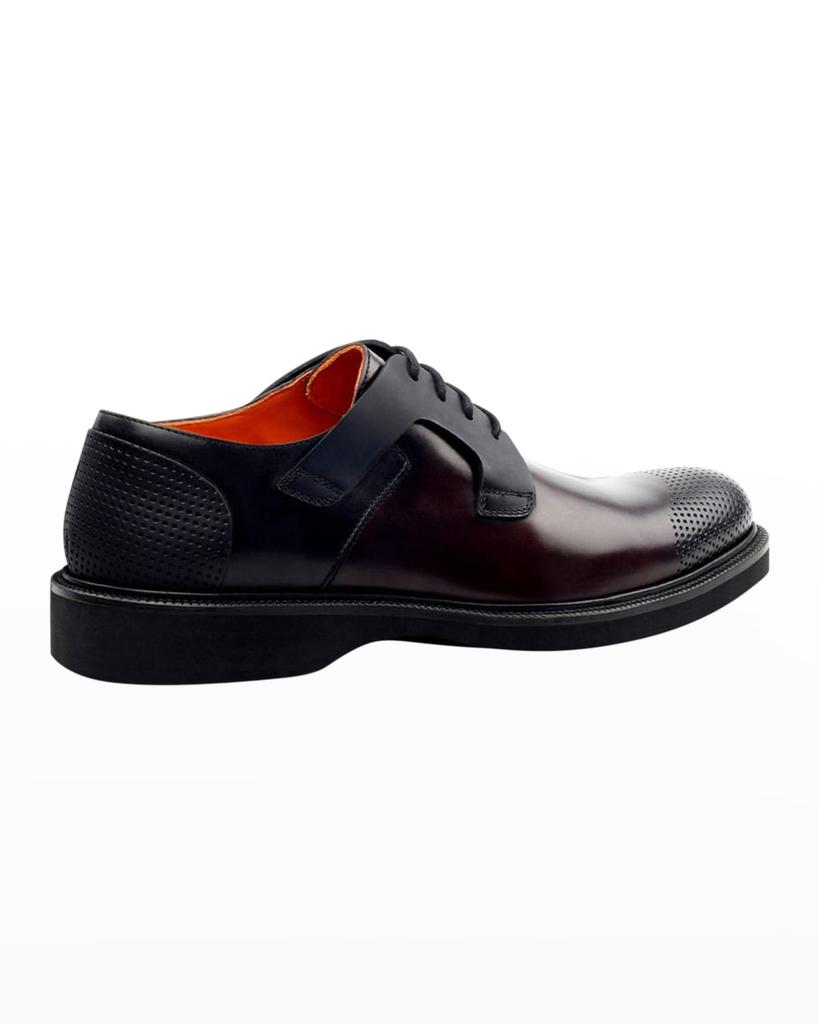 Ike Behar Men's Nova Bold Design Perforated Derby Shoes