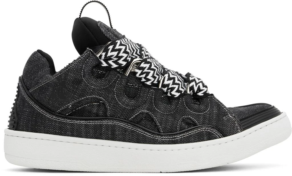 Lanvin Black Curb Denim Sneakers 1