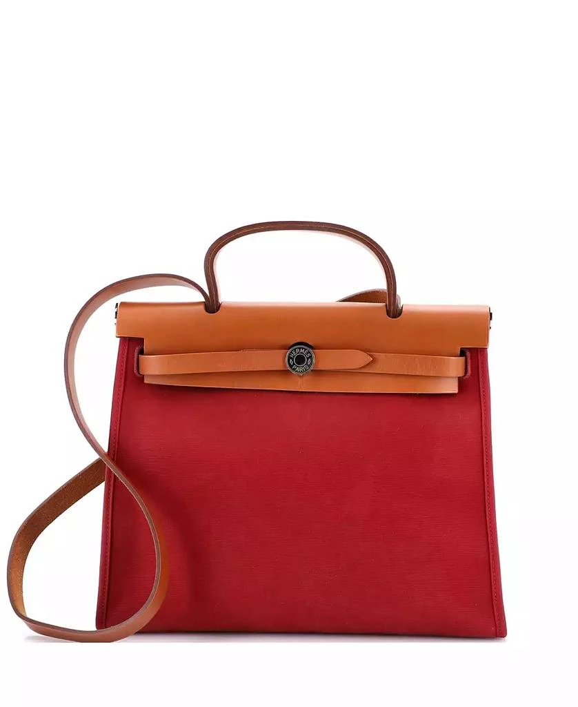 Pre-Owned HERMÉS 31 Herbag Zip Leather and Toile