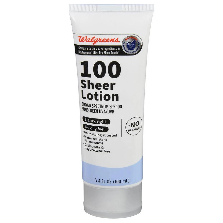 Walgreens SPF 100 Sheer Lotion Sunscreen 1