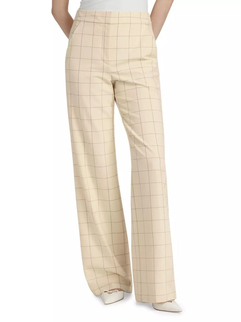 VERONICA BEARD Tonelli Windowpane Wide-Leg Pants 3