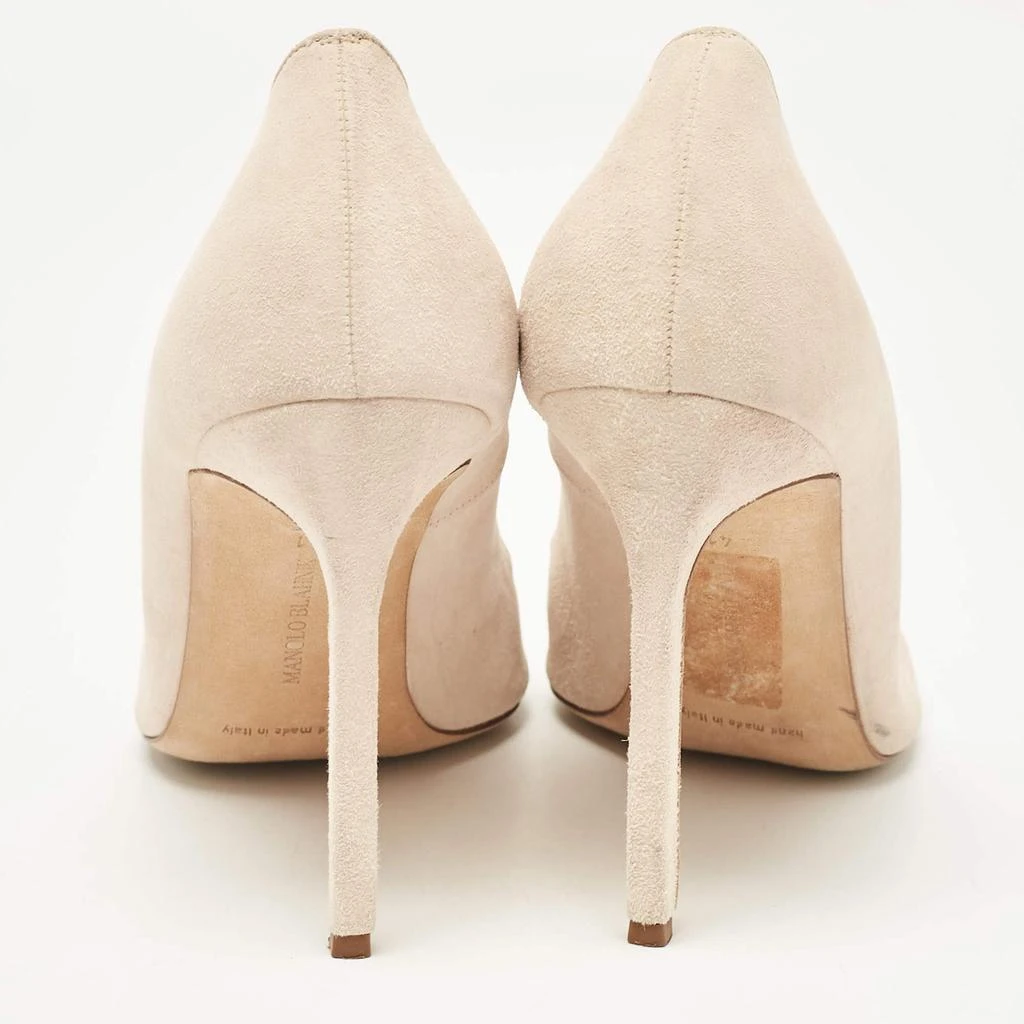 Manolo Blahnik Manolo Blahnik Beige Suede Pointed Toe BB Pumps Size 41 5
