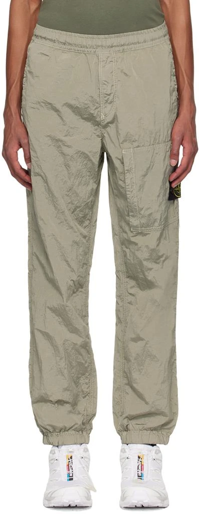Stone Island Khaki Nylon Metal Sweatpants 1