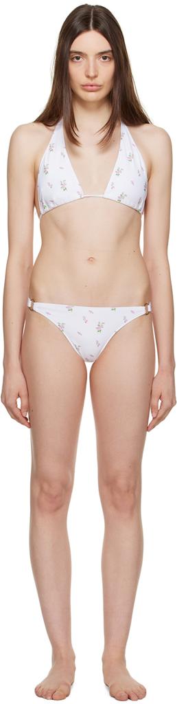 TheOpen Product White Floral Bikini