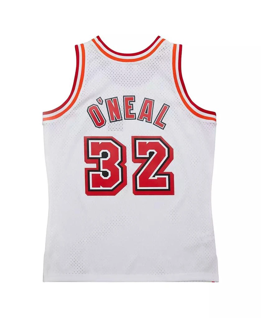 Mitchell & Ness Men's Shaquille O'Neal White Miami Heat 2007/08 Hardwood Classics Swingman Jersey 4