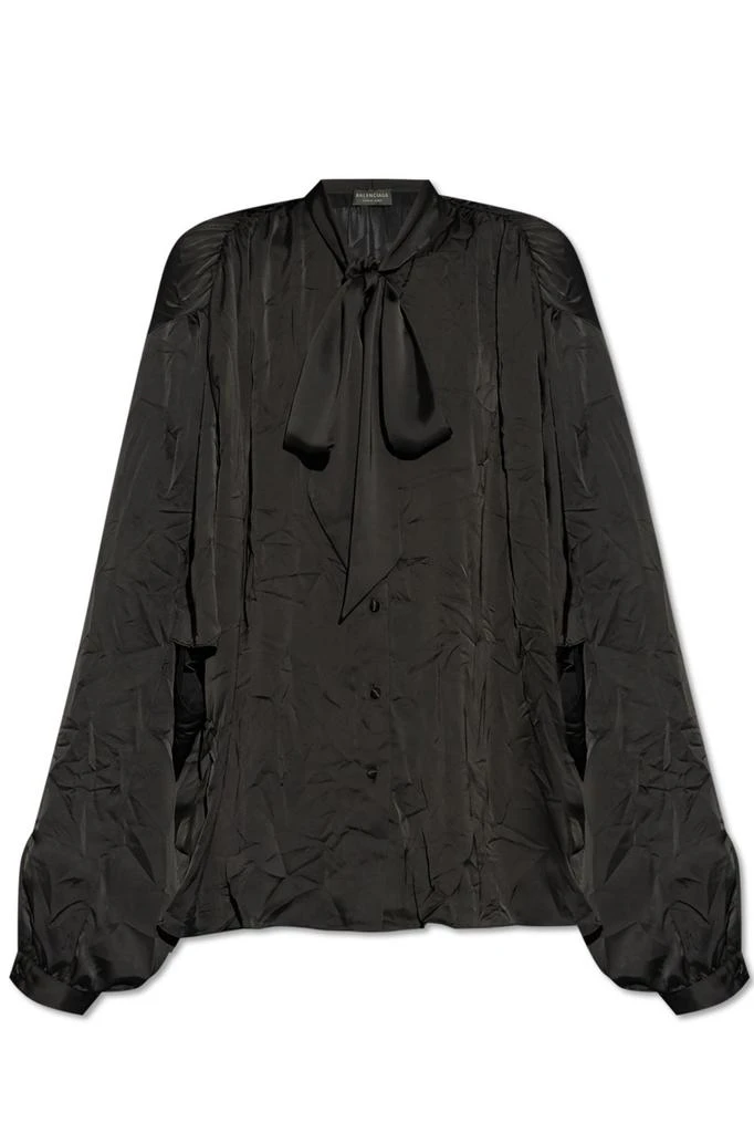 Balenciaga Balenciaga Tie Detailed Button-Up Shirt 1