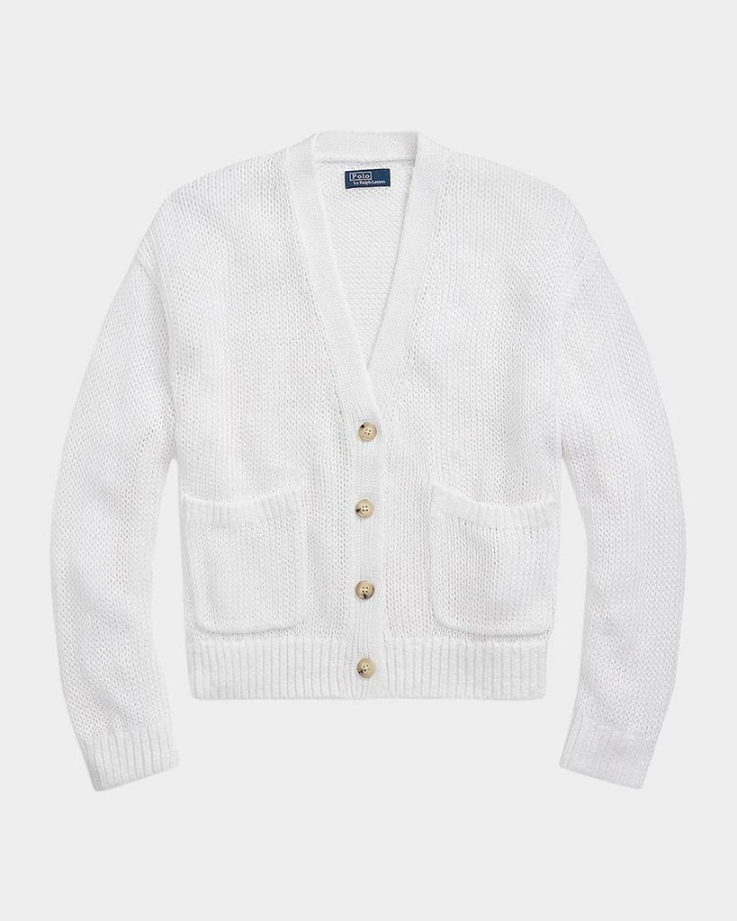 Ralph Lauren Linen-Blend V-Neck Cardigan