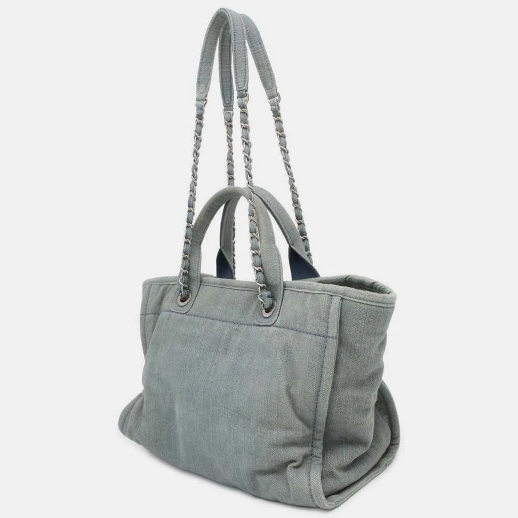Chanel Chanel Light Blue Denim Small Deauville Tote Bag 4