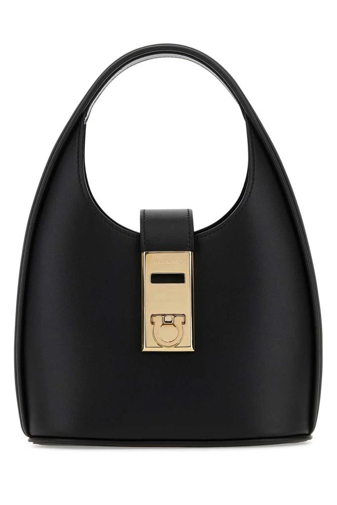 Salvatore Ferragamo Ferragamo Gancini-Buckle Logo-Engraved Mini Hobo Bag 1