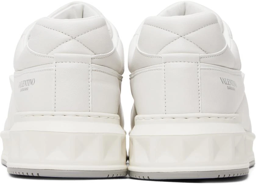 Valentino White One-Stud Sneakers 2