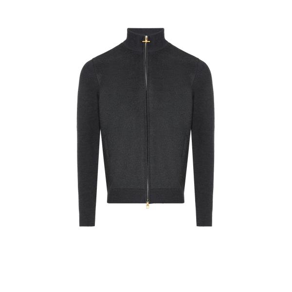 Dunhill Merino wool zip jumper