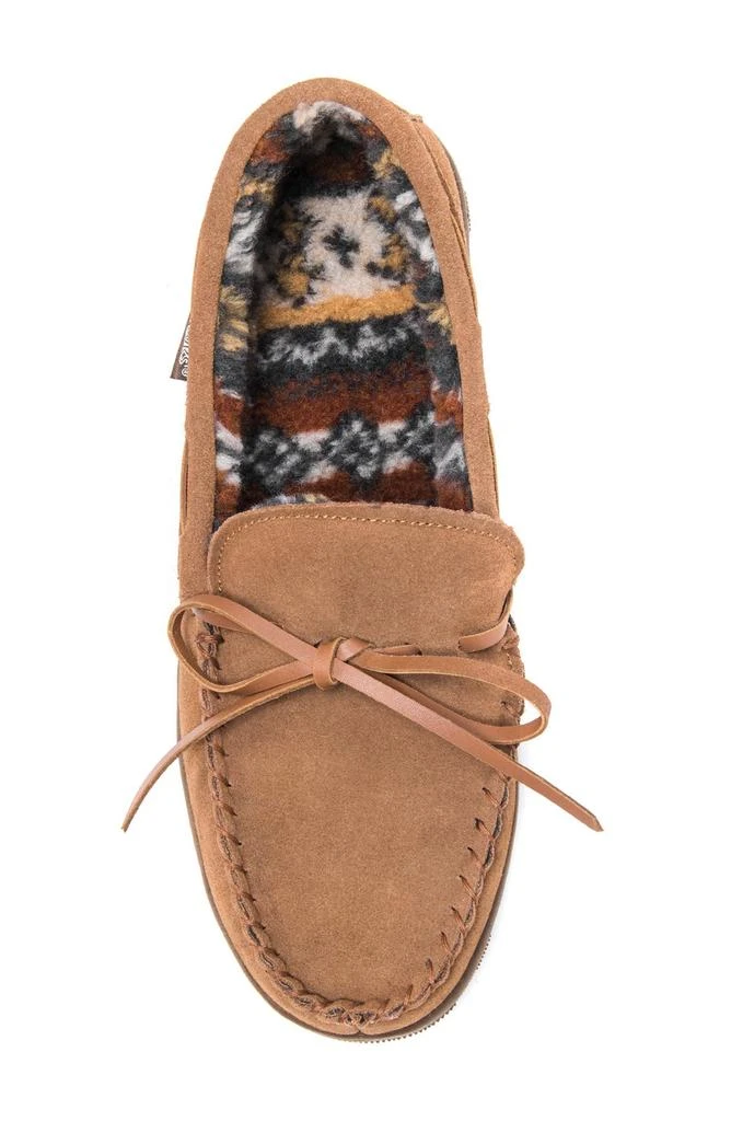 MUK LUKS Paul Printed Berber Suede Faux Fur Lined Slipper 4
