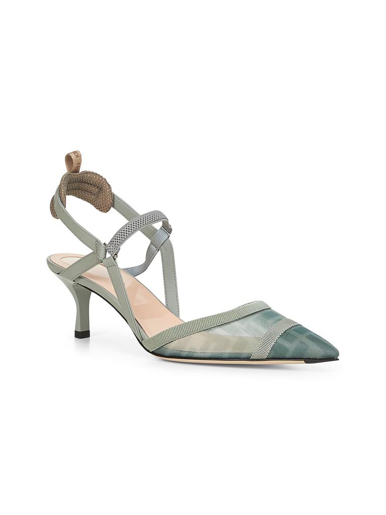 Fendi FENDI | Matcha green mesh Colibrì Lite slingback | Women | 36