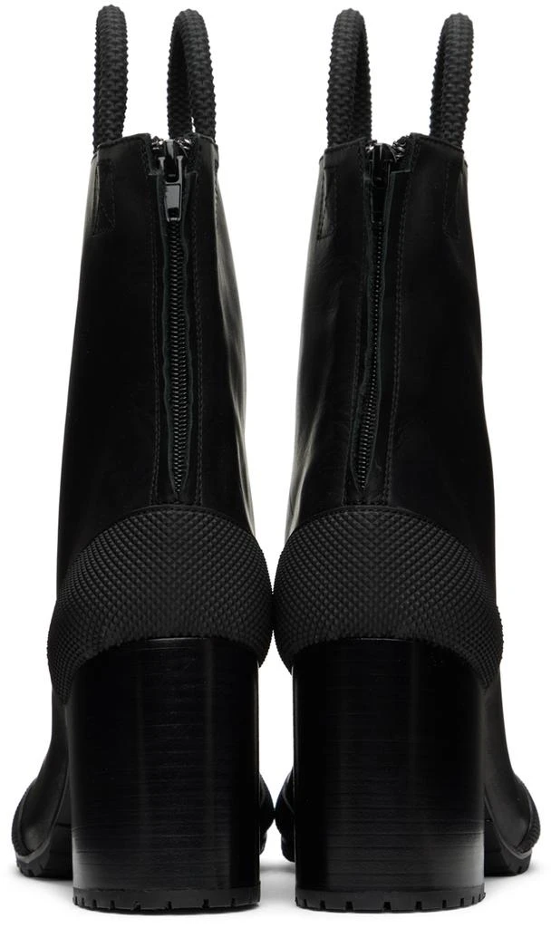 Random Identities Black Leather Worker Boots 2