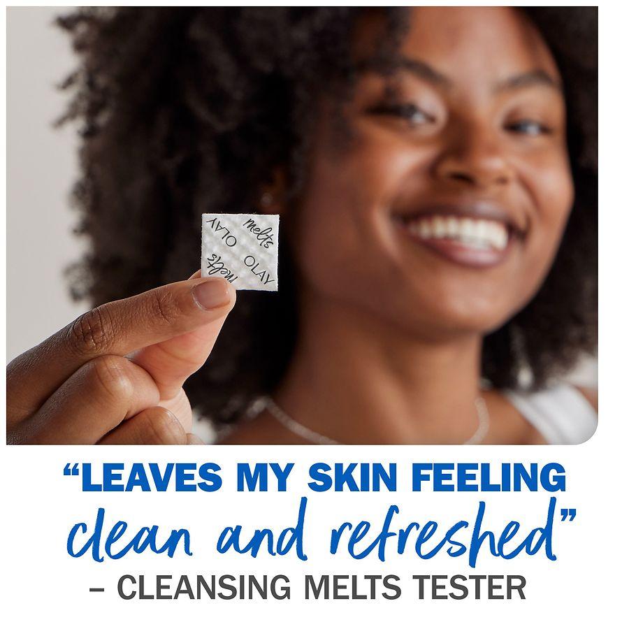 Olay Cleansing Melts + Vitamin C Face Cleanser, Water-Activated Face Wash