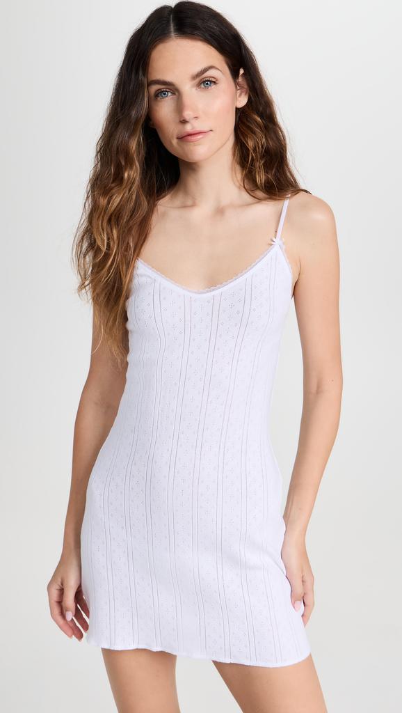 COUCOU The Cami Slip Dress: Pointelle