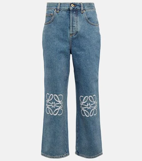 Loewe Anagram high-rise cropped jeans 1
