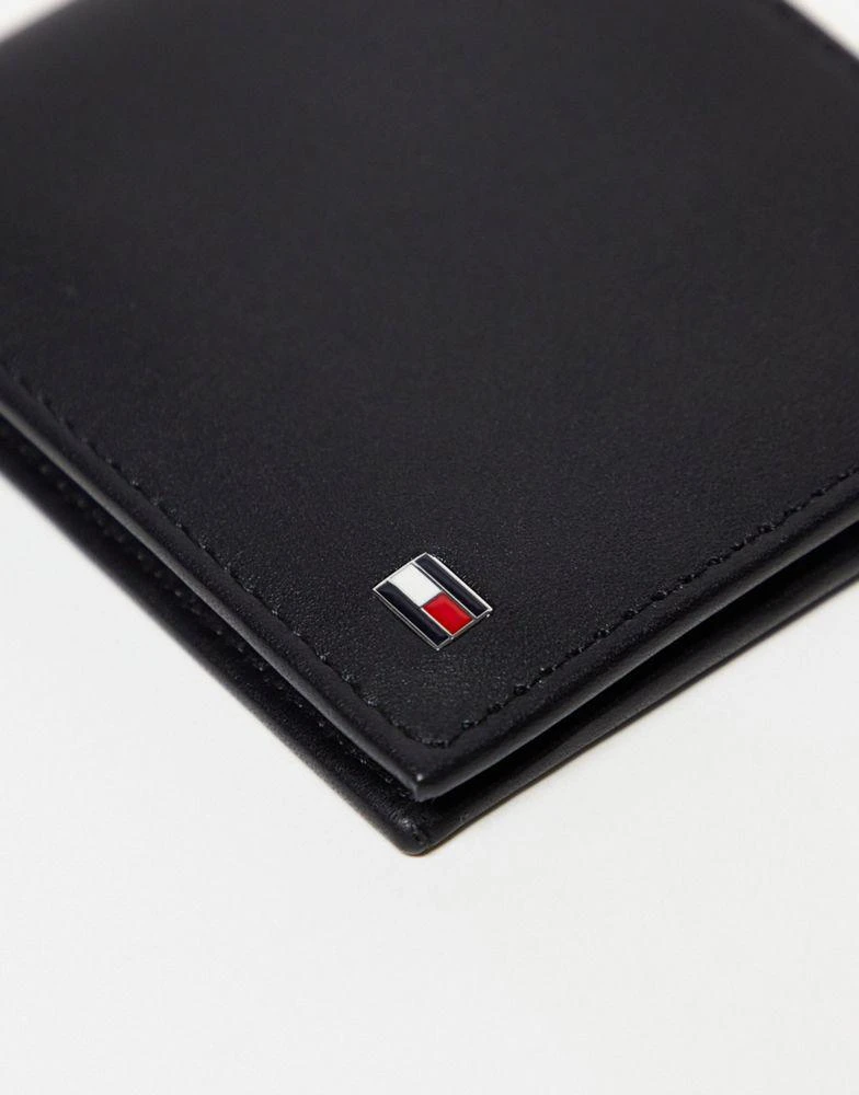 Tommy Hilfiger Tommy Hilfiger Eton mini billfold leather wallet in black 3