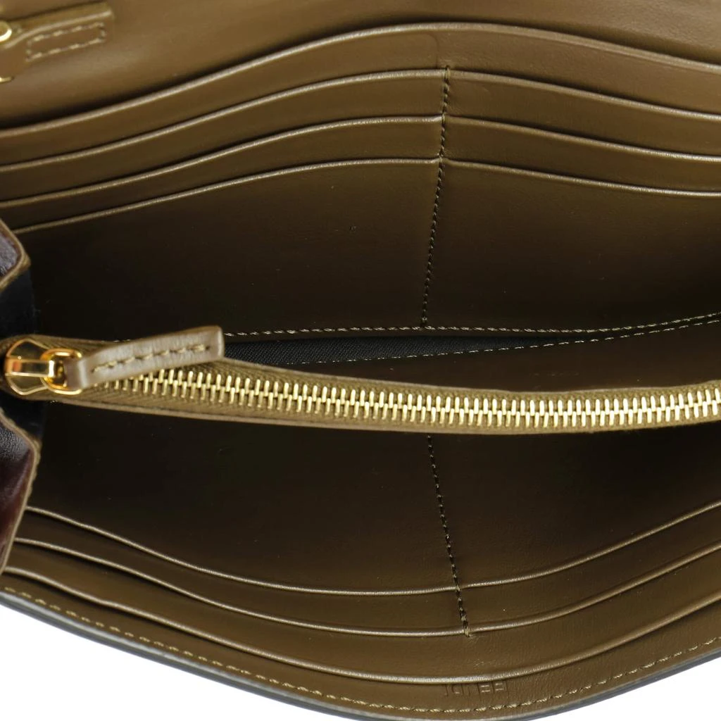 Fendi F is  Continental Chain Wallet Zucca Embossed Leather 5