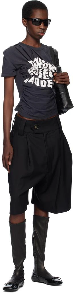 VAQUERA Black 'Baby Suiting' Woven Shorts 4
