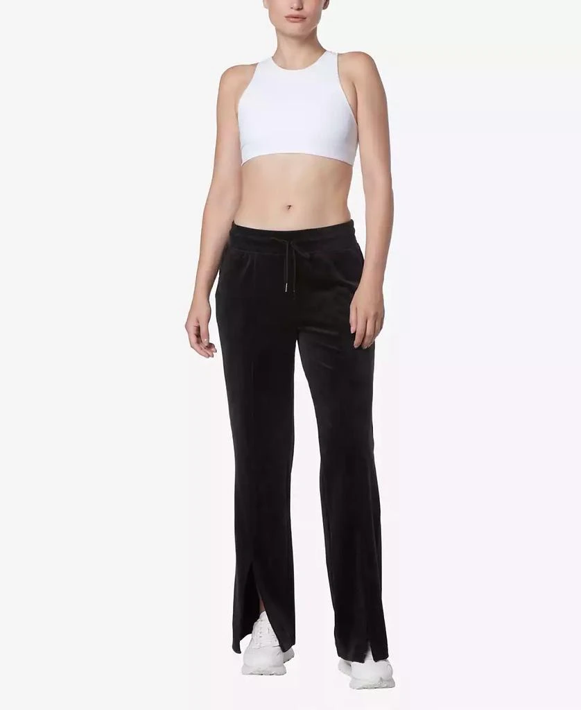 Marc New York by Andrew Marc Women's Full Length Velvet Vented Pants 4