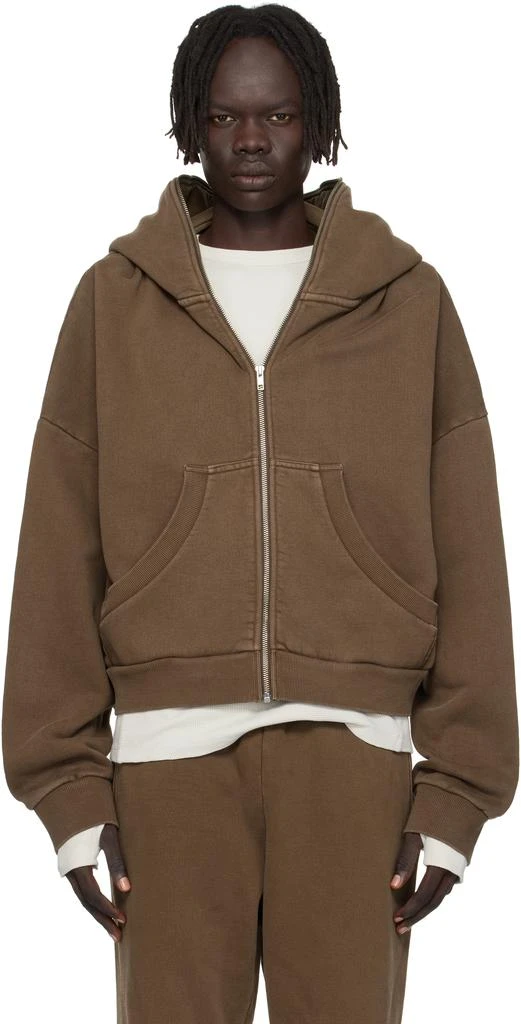 Entire Studios Brown Eternal Zip Hoodie 1