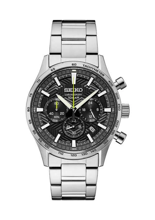 Seiko Essentials Stainless Steel Black Dial Watch 1