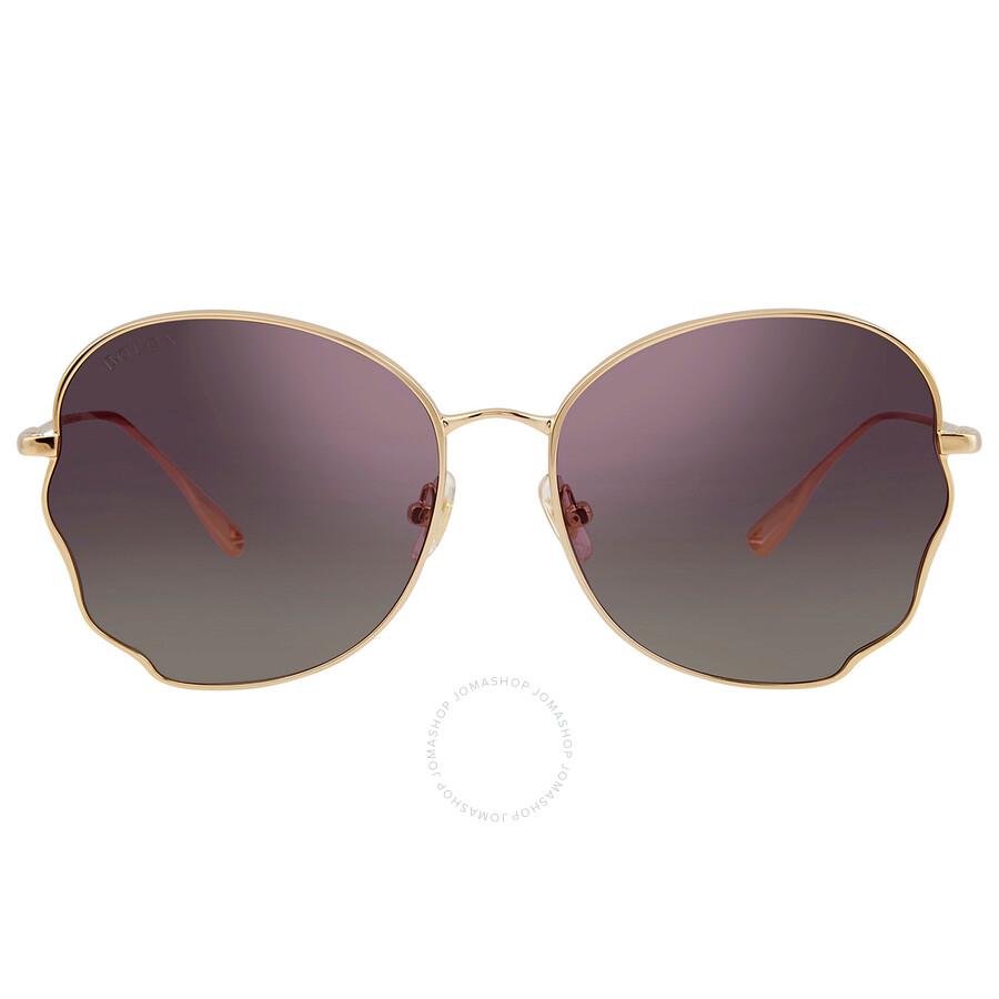 BOLON Chloe Purple Gradient Irregular Ladies Sunglasses BL7105 A60 58