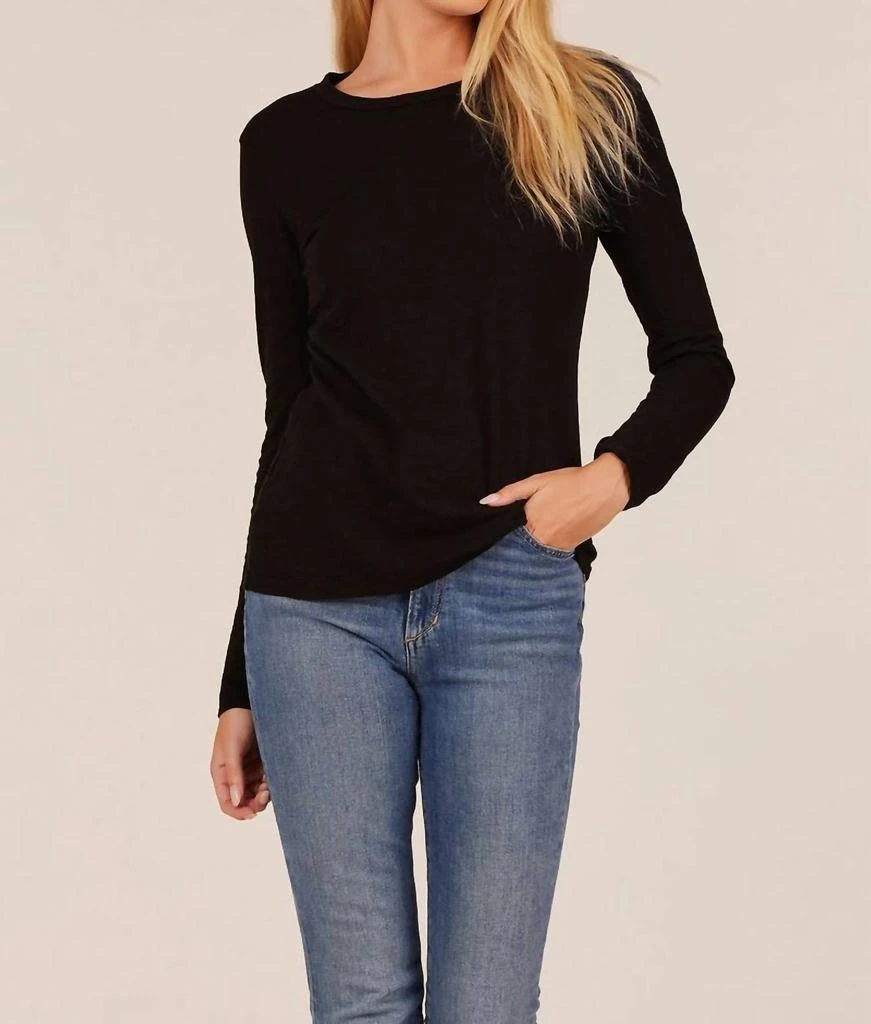 Bobi Bobi - Fitted Long Sleeve Crewneck Top 1