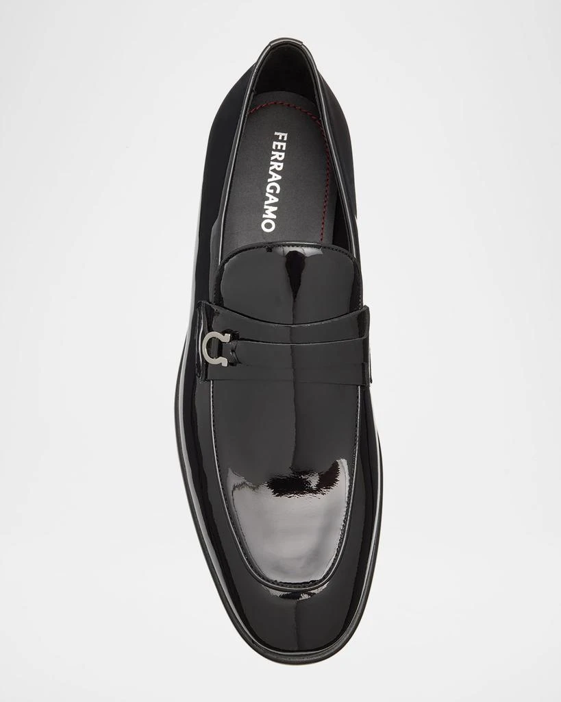 Salvatore Ferragamo Men's Desio Patent Leather Penny Loafers 6