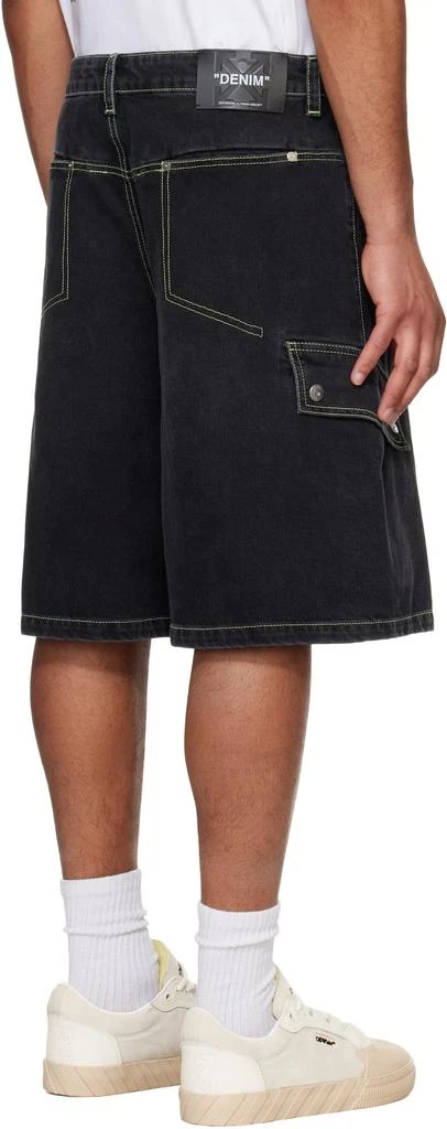 Off-White Black Safari Cargo Denim Shorts 3