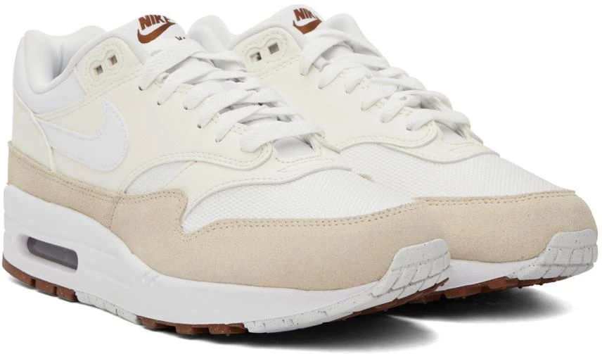 NIKE White & Beige Air Max 1 SC Sneakers 4