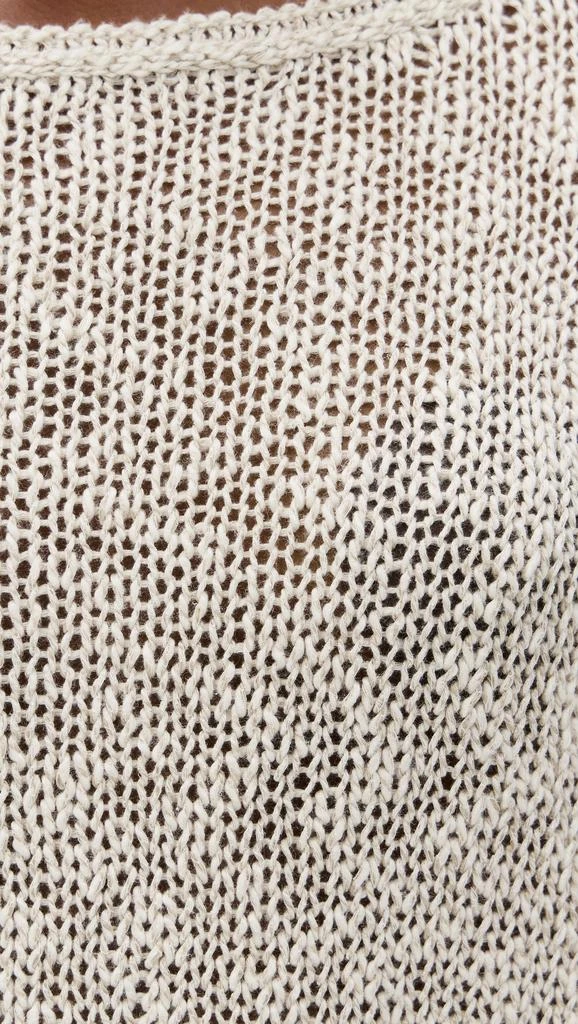 James Perse Cotton Linen Open Knit Pullover 5