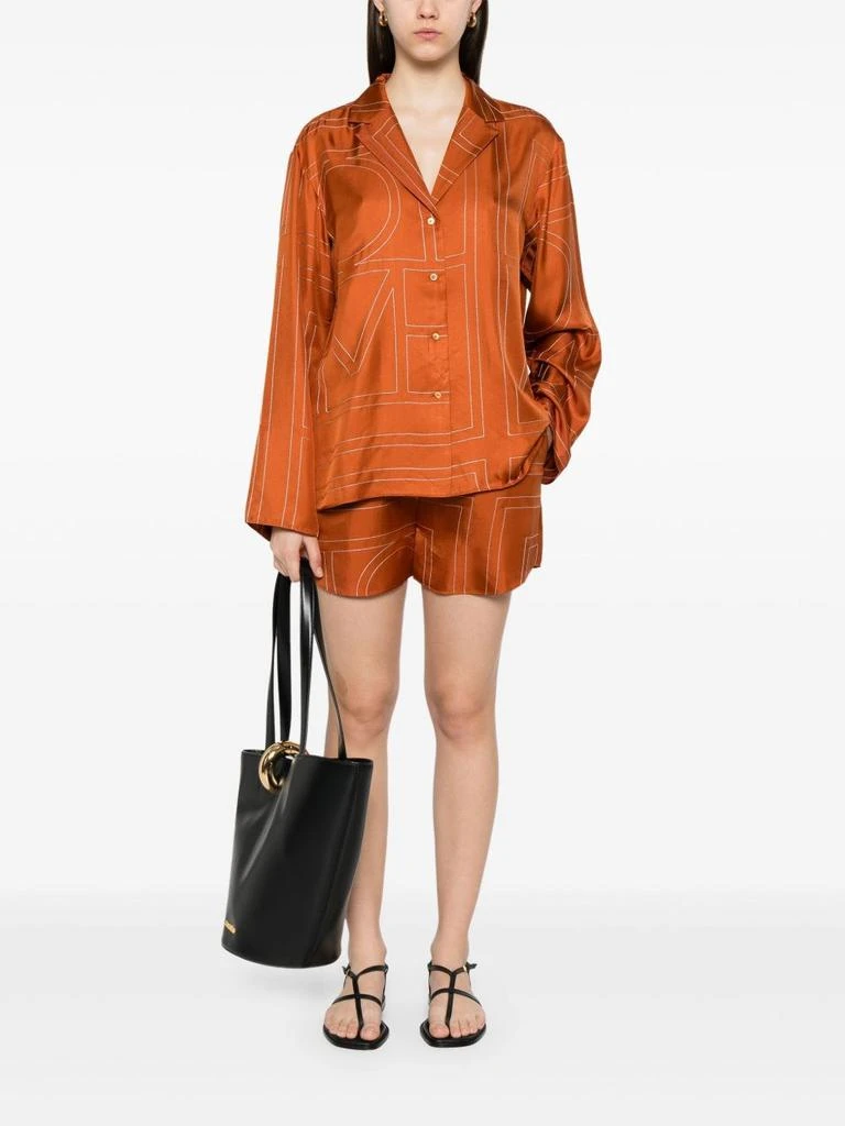 Totême TOTEME - Monogram Silk Shorts 2