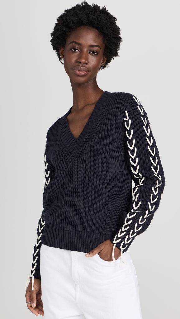 Scotch  Soda Laced Up Sleeve Pullover