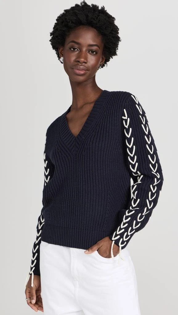 Scotch  Soda Laced Up Sleeve Pullover 1