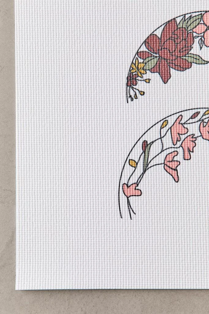 DENY Designs Nadja For Deny Floral Phases Of The Moon Yoga Mat 3
