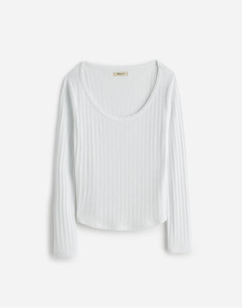 Madewell Pointelle Long-Sleeve Scoopneck Tee 6