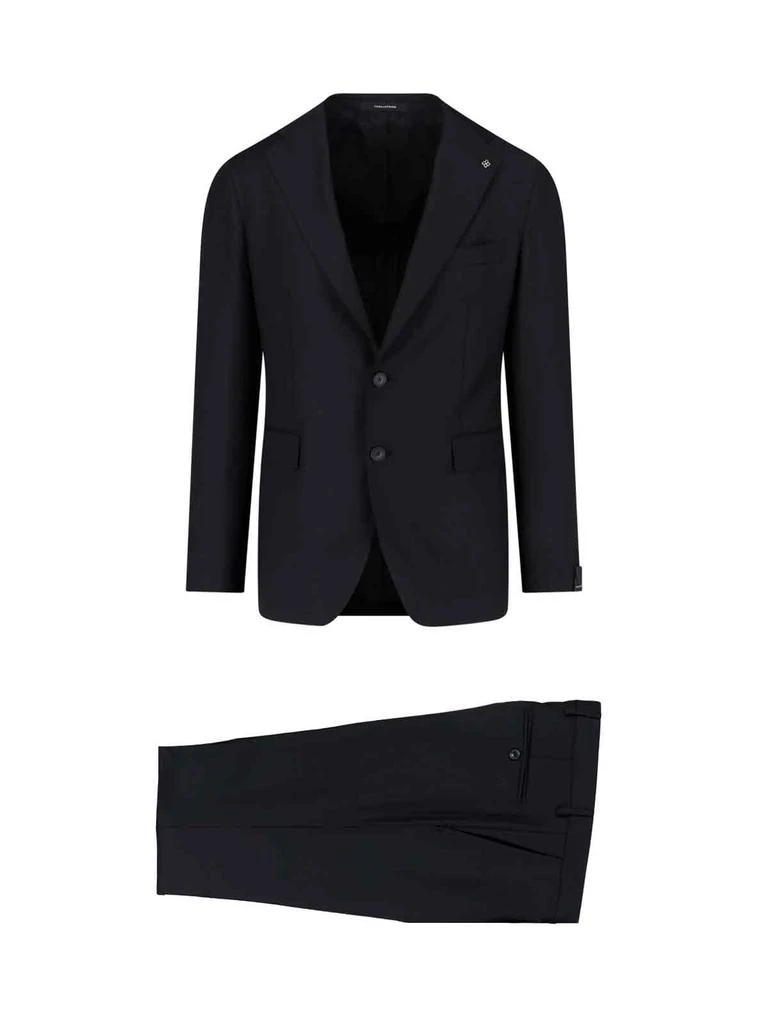 TAGLIATORE Single-Breasted Cutter Suit – Black