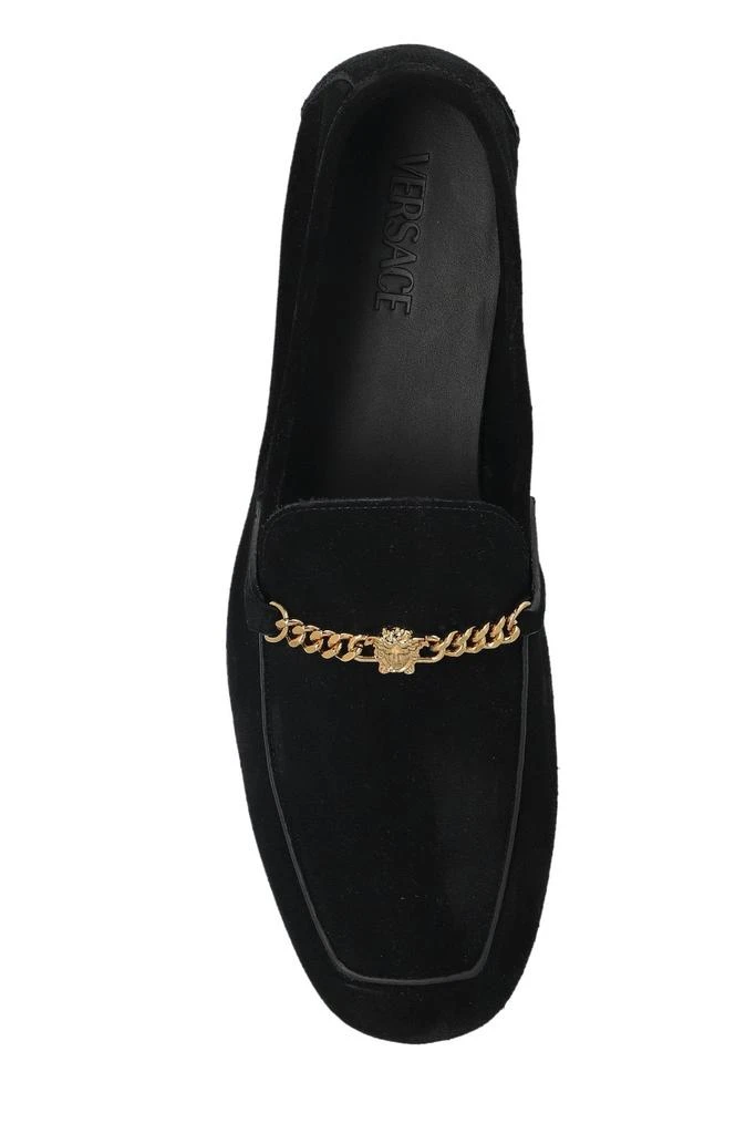 Versace Versace Logo Plaque Chain-Detailed Loafers 4